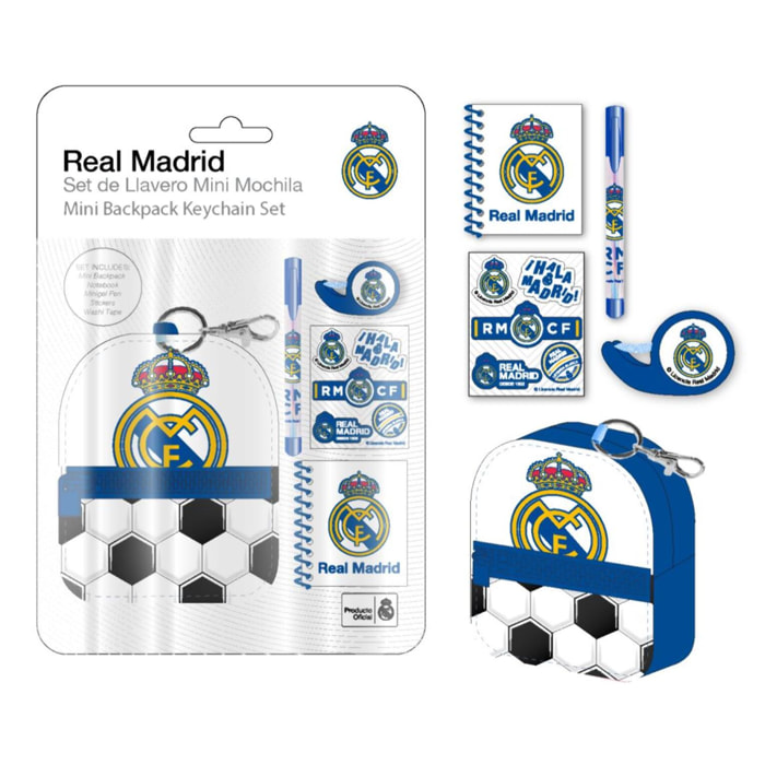 Set de papelería minimochila real madrid