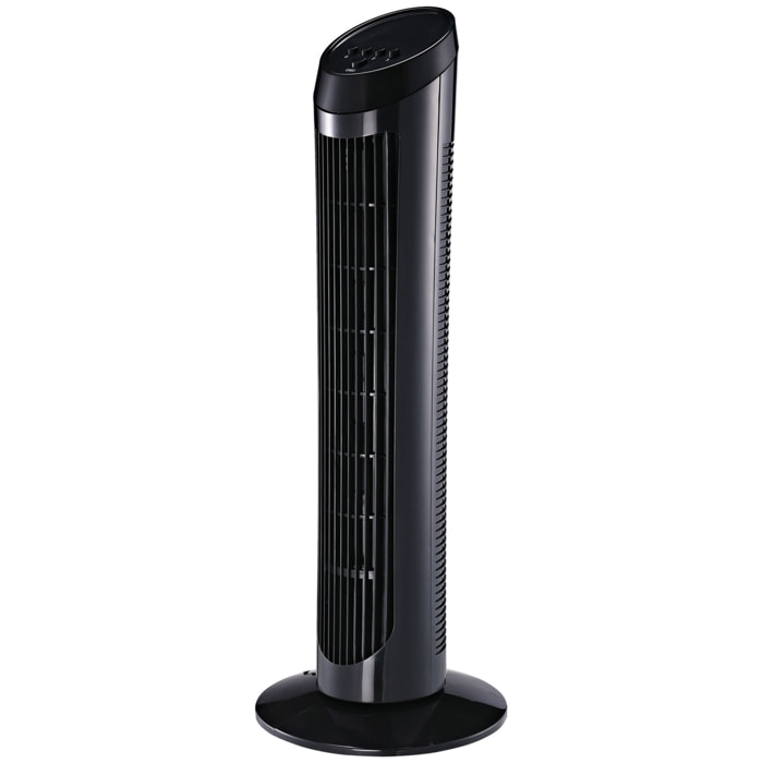 HOMCOM Ventilateur colonne tour oscillant silencieux 45 W 3 vitesses 27L x 27l x 75H cm noir