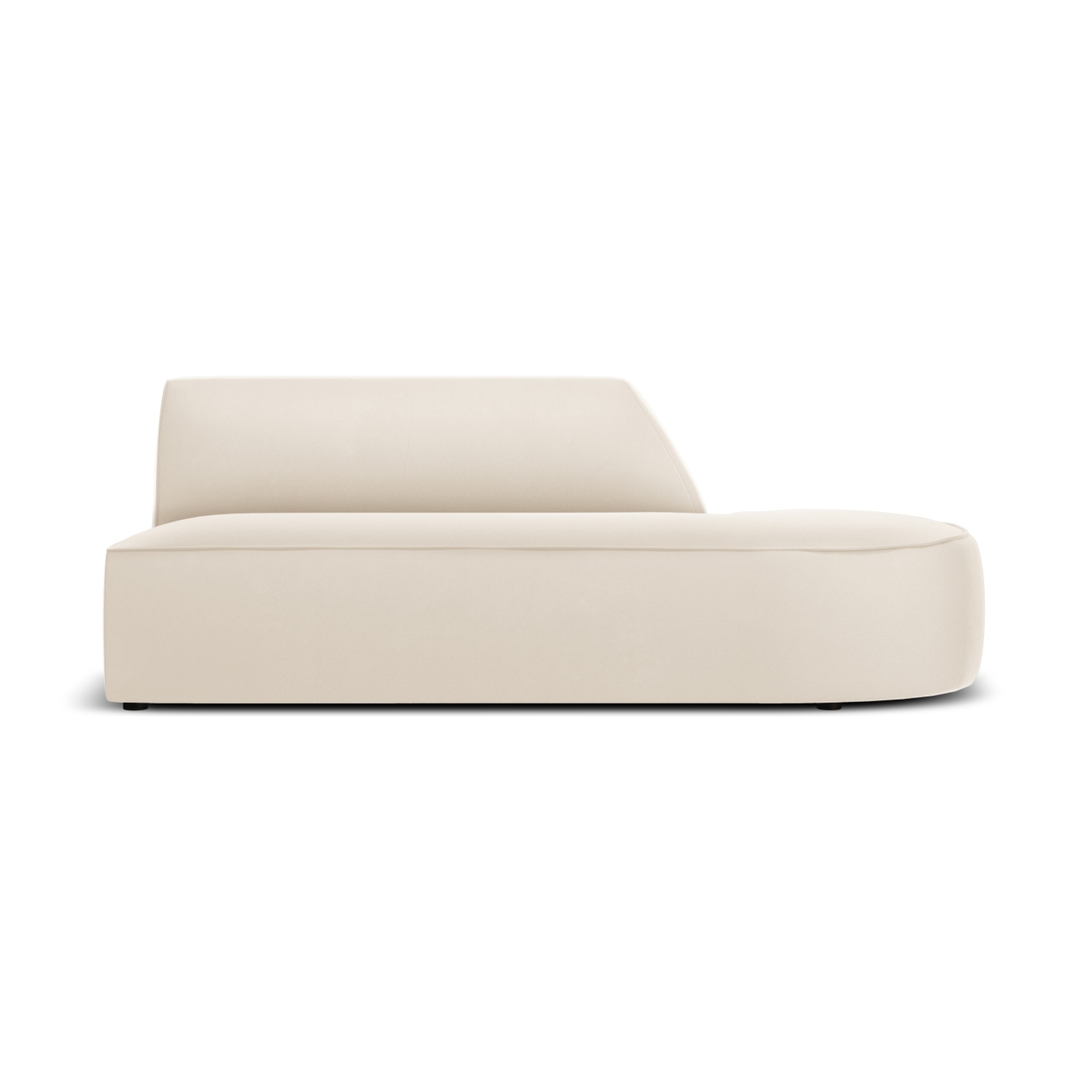 Canapé modulable droit "Charles" 2 places en velours beige