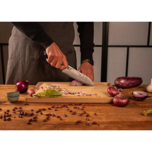 Set Hashi Damas de Base Deluxe: 2 cuchillos (de pelar 9cm + santoku 18cm) + set de afilado grano 180/800 + afiladora