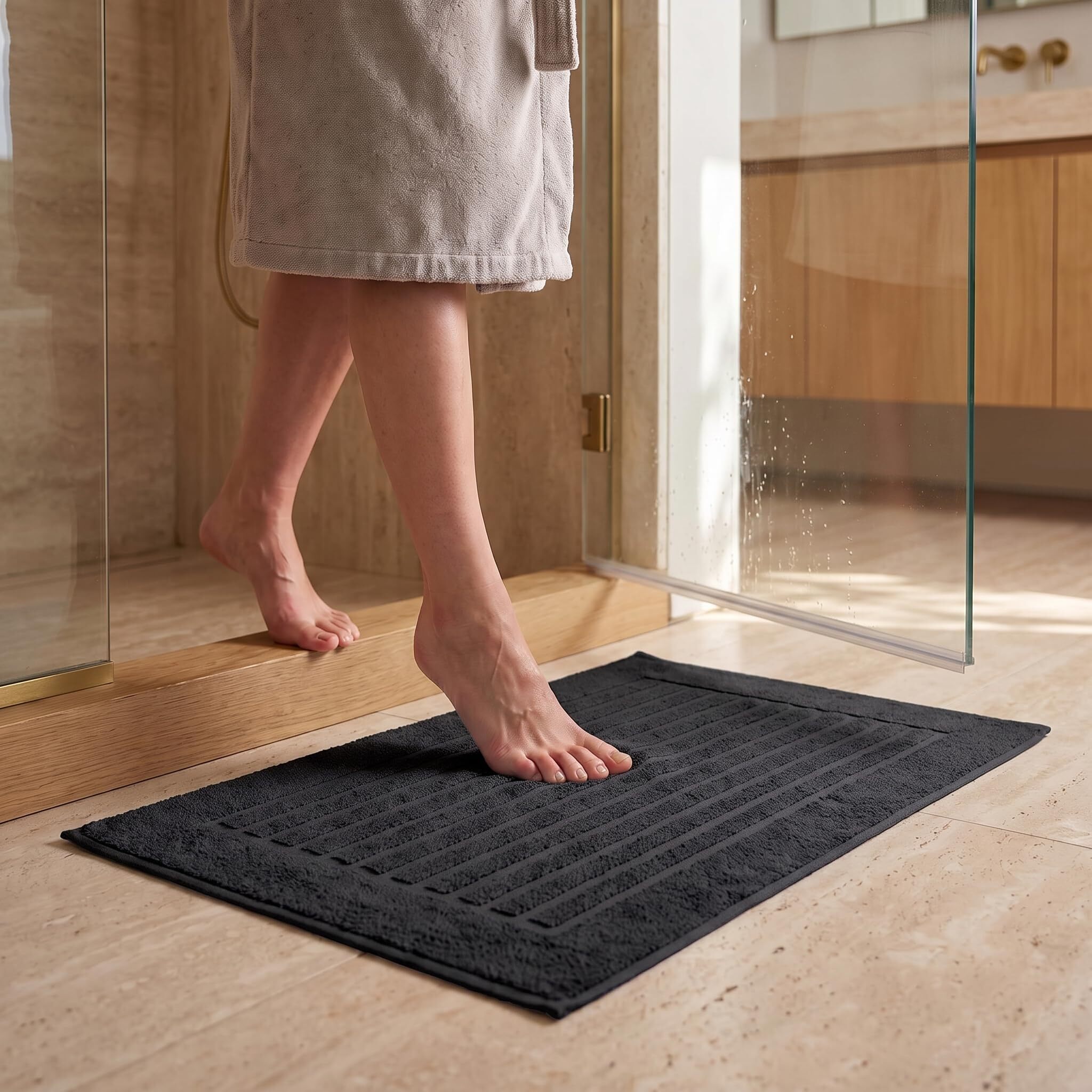 INTRECCI HOME Tappeto Bagno, in Puro Cotone 700 g, , Morbidezza Extra, Assorbenza Superiore, Elegante e Durevole