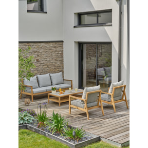 FUNA - Salon bas de jardin 5 places - Acacia