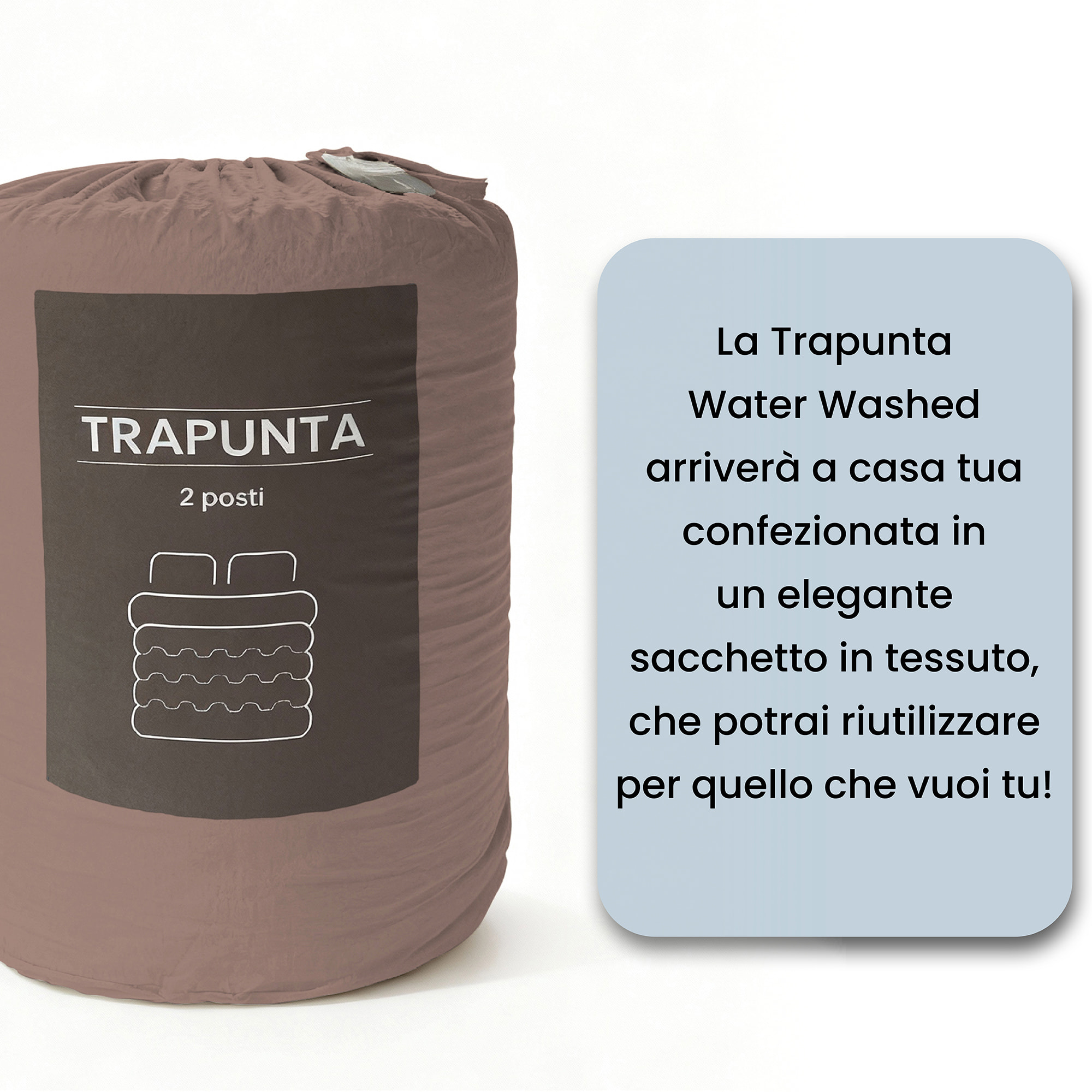 TRAPUNTA INVERNALE WATERWASHED MATRIMONIALE Made in Italy