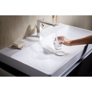 Mitigeur lavabo CoolStart Tecturis E 110 Fine EcoSmart+ bonde clic-clac, Chromé