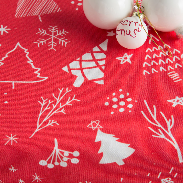 Nappe anti-taches 100% coton WINTER ROJO