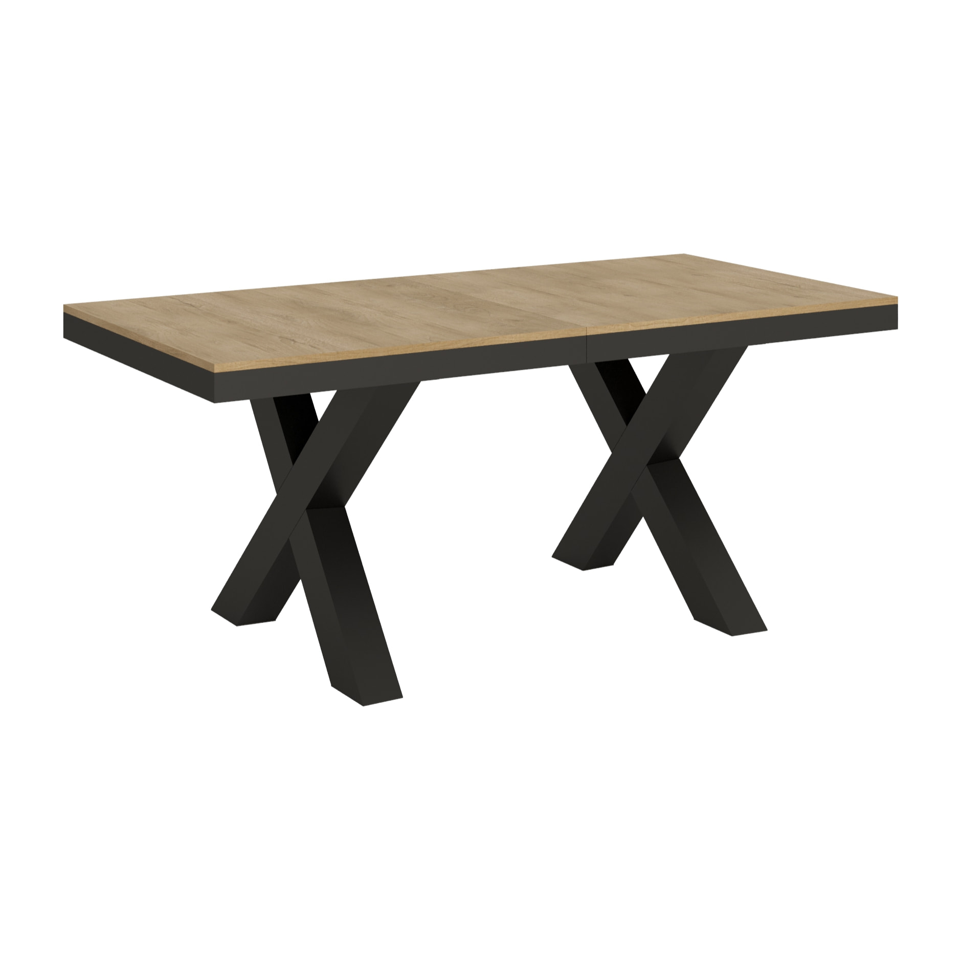 Table extensible 90x180/440 cm Traffic Evolution Chêne Nature cadre Anthracite