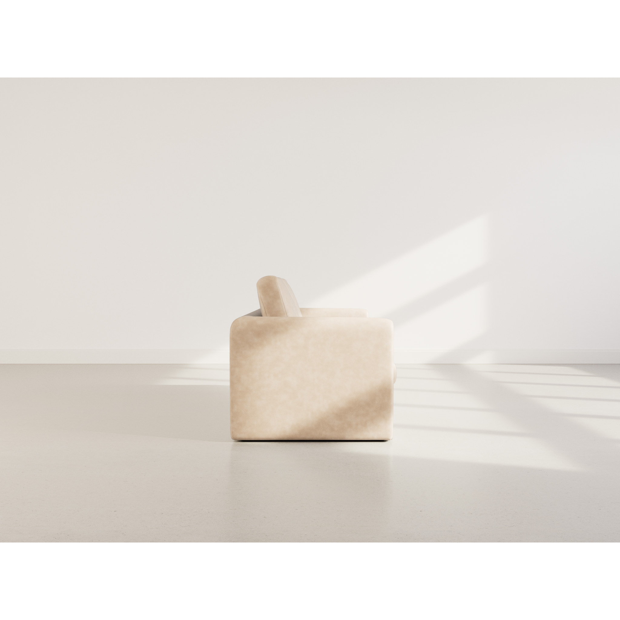 Marilia - canapé 2 places convertible déplimousse en simili - Beige