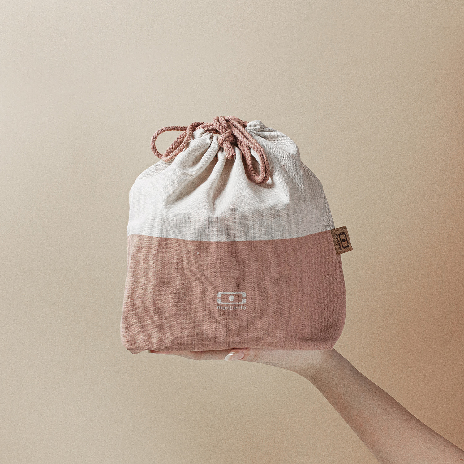 Sac repas taille L Pochette L Rose Natural