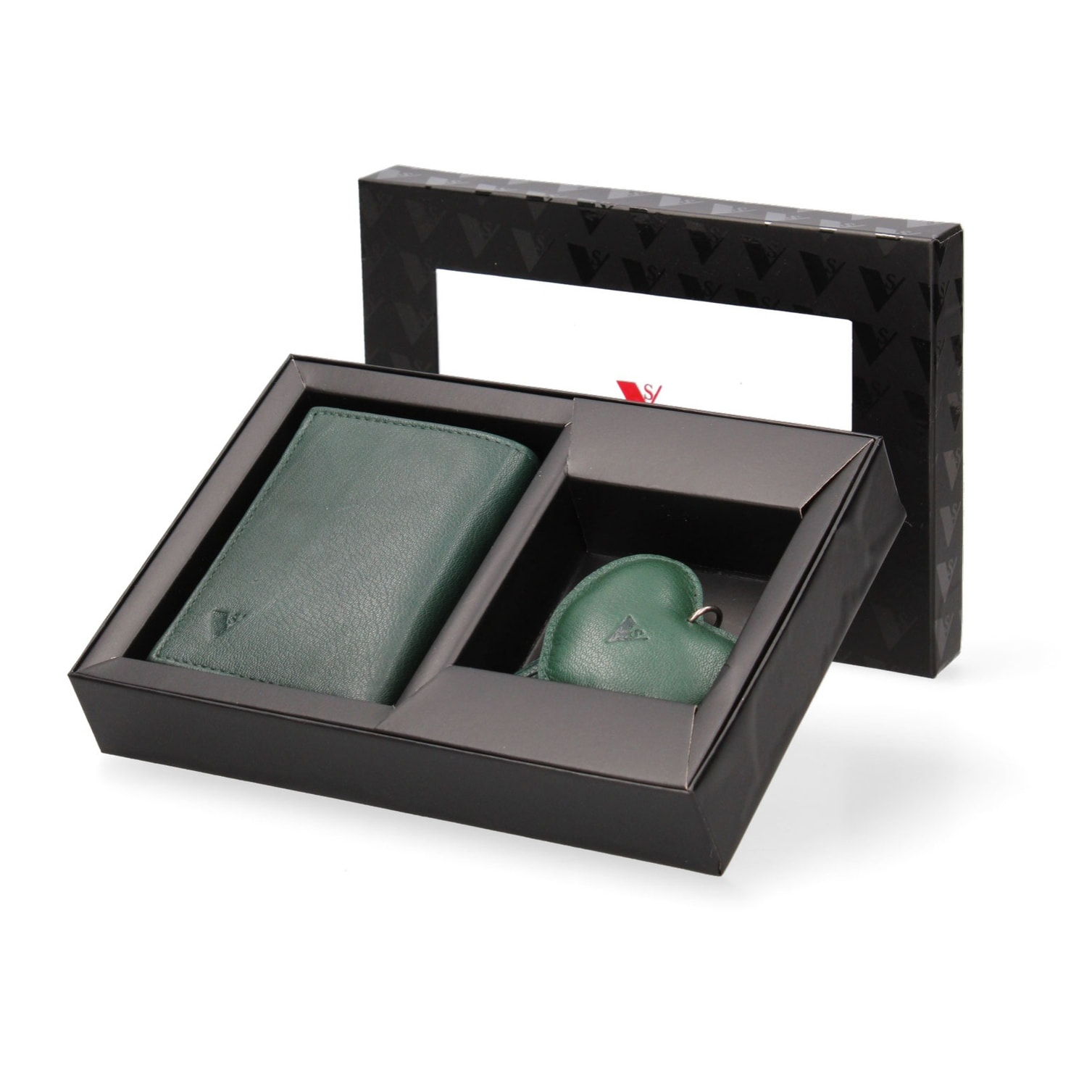 Set portafoglio e portachiavi uomo in vera pelle - Valentinio - 10.0 x 8.0 x 3.0 cm