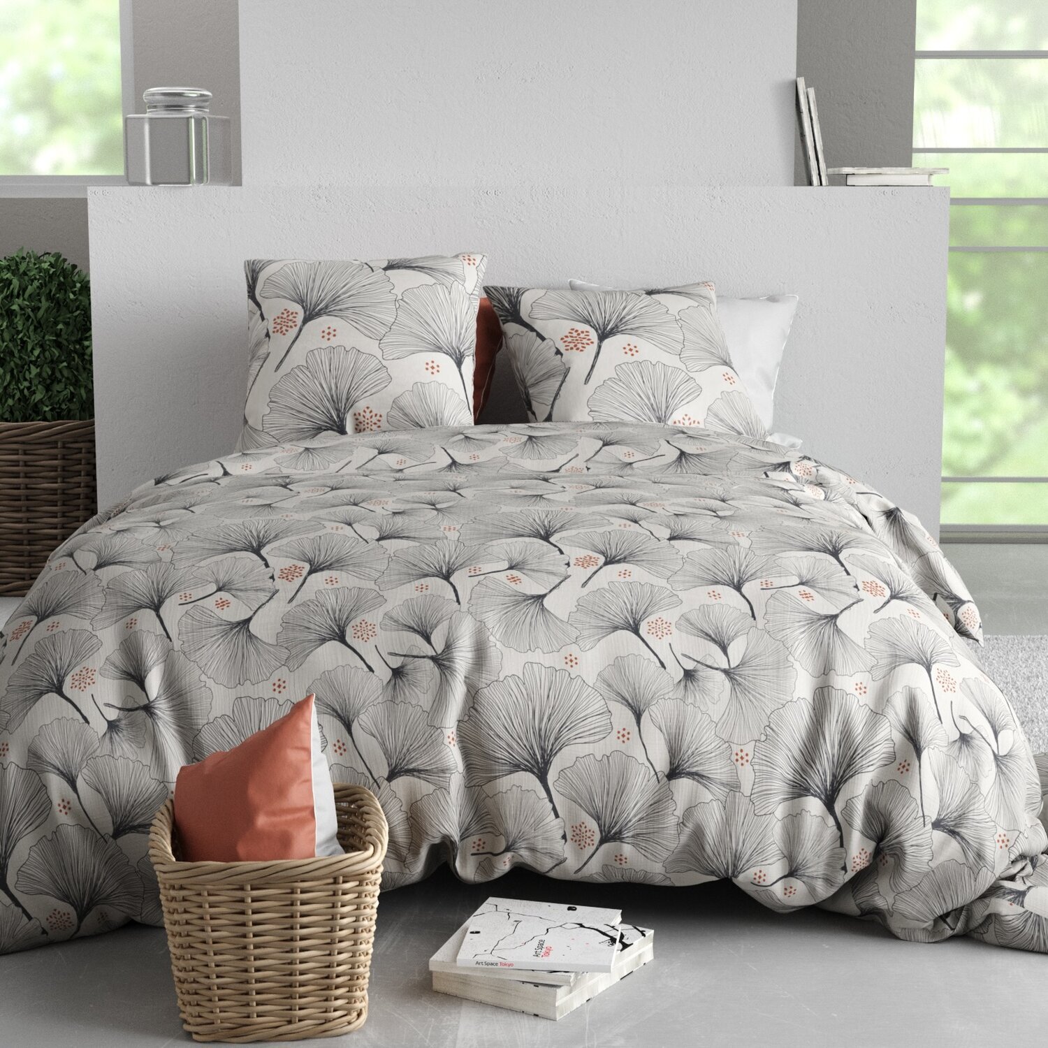 Parure housse de couette imprimé 100% coton - frenezia