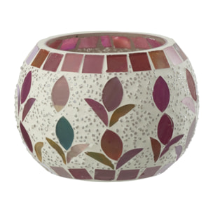 J-Line Chandelier - verre - blanc cassé/fuchsia - small - 2 pièces