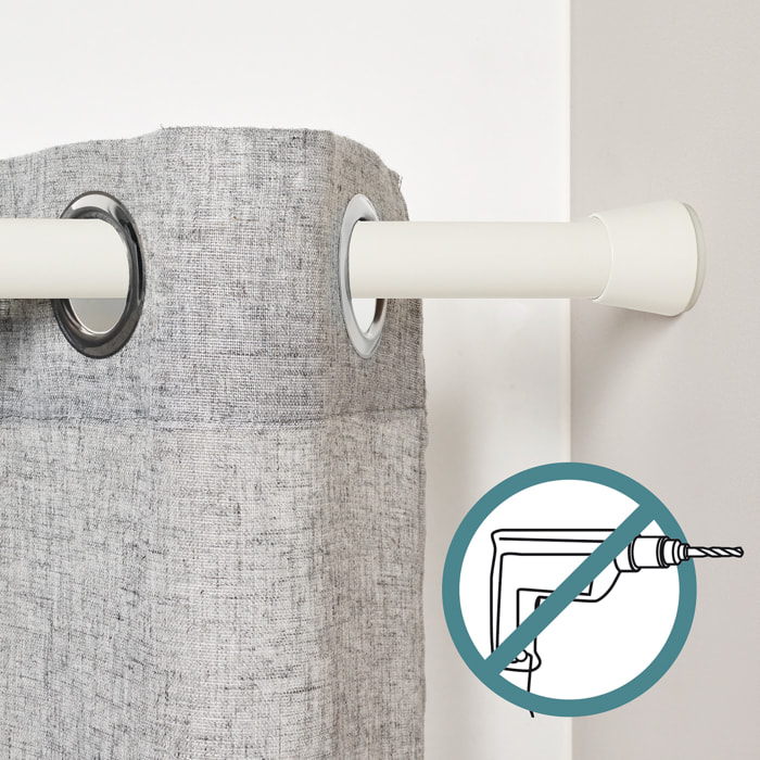 Barra presión extensible sin taladrar Blanco