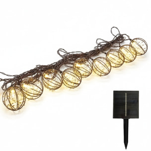 Guirlande solaire RUSTY 10 cages 4M
