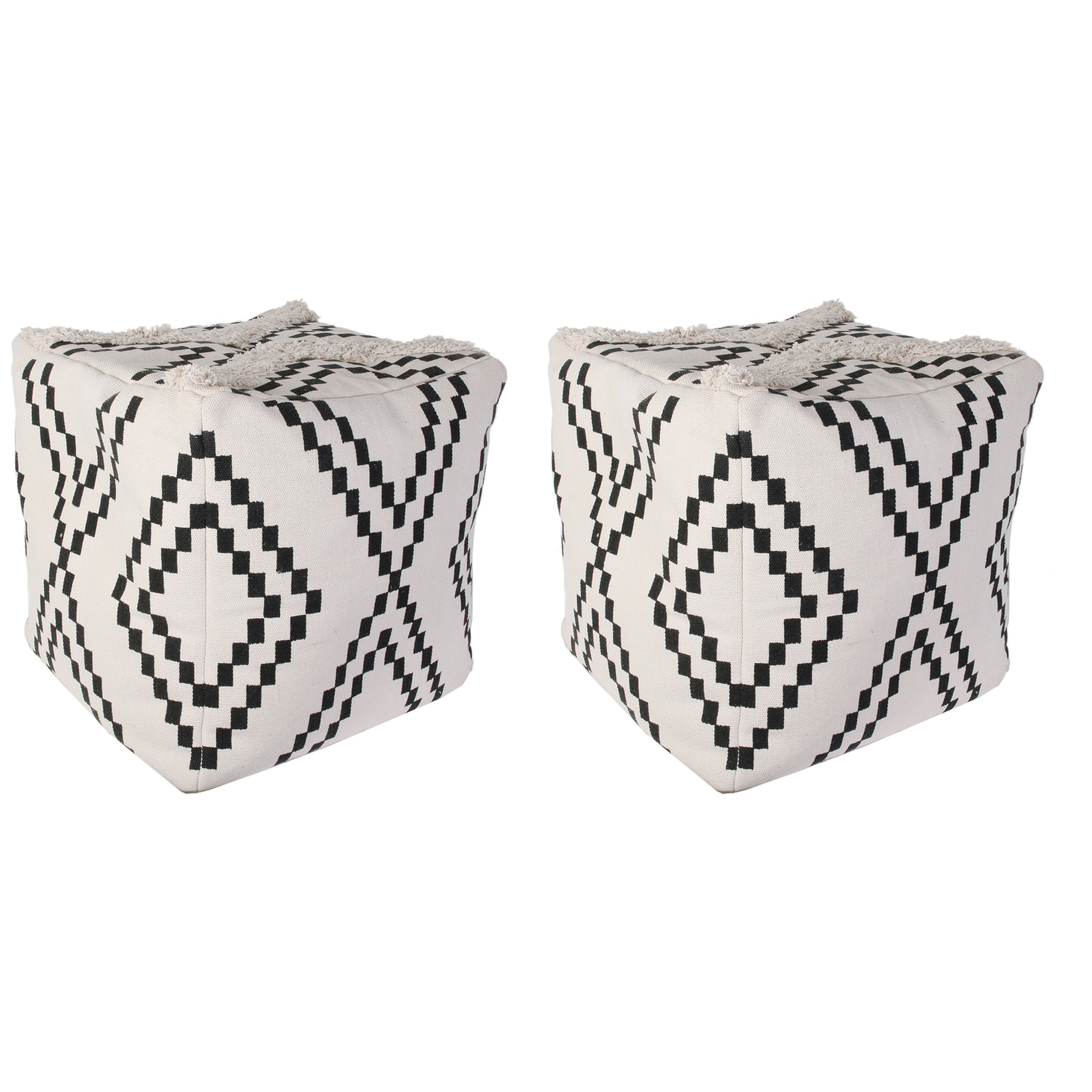 Pouf Berbere Mirage 45x45x45cm - Lot De 2