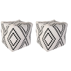 Pouf Berbere Mirage 45x45x45cm - Lot De 2