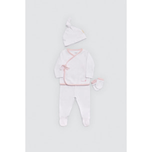 Set di primi vestitini rosa per neonato