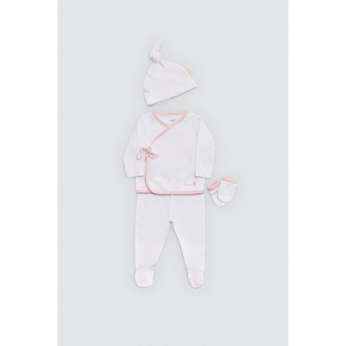 Set di primi vestitini rosa per neonato