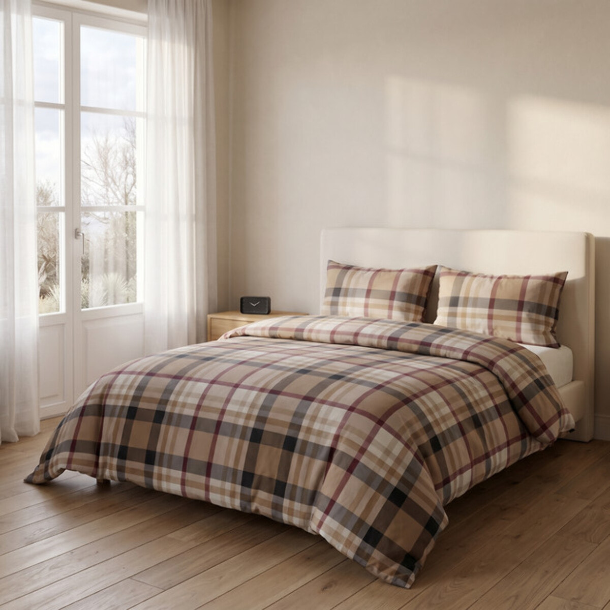 Sacco copripiumino singolo in cotone con federe coordinate, set letto morbido e traspirante, leggero e resistente per uso quotidiano, tessuto certificato sicuro sulla pelle, facile da lavare e durevole, ideale per comfort notturno