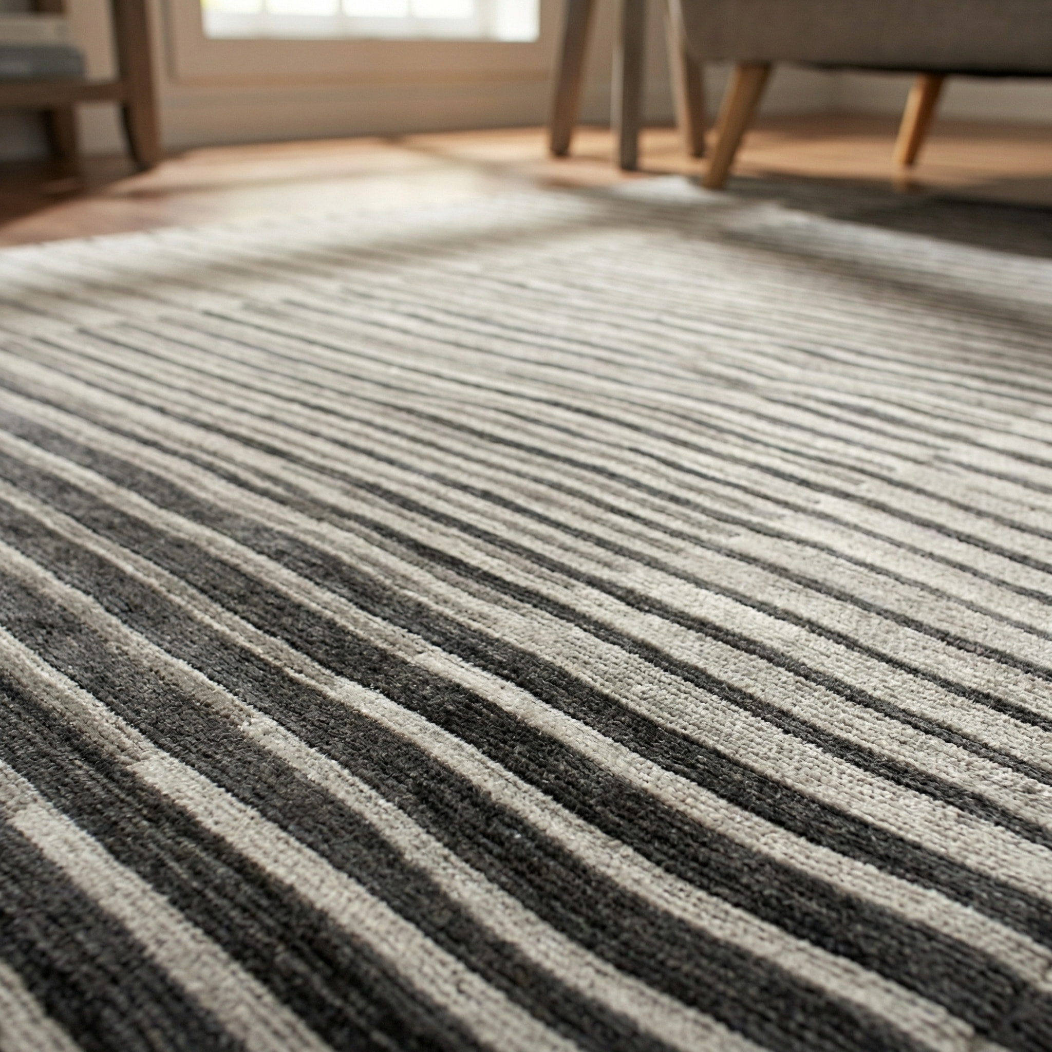 Tappeto arredo Neon antracite CON FONDO ANTISCIVOLO