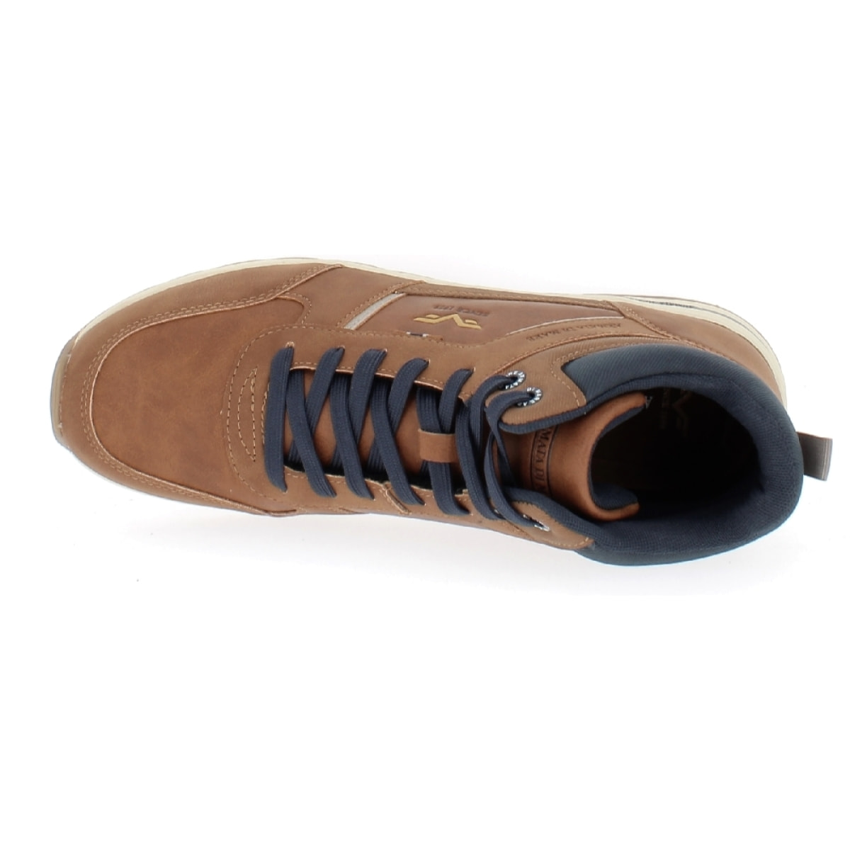 Armata di Mare Scarpe Uomo Stivaletti Casual Stringati con Soletta Rimovibile in Memory Foam AMU W23L444 Cognac