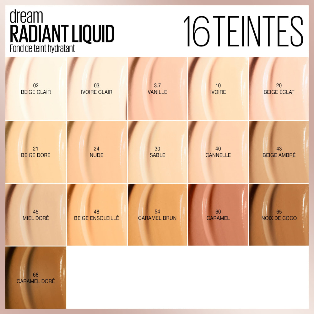 Maybelline Dream Radiant Liquid Fond De Teint Eclat 30 Sable