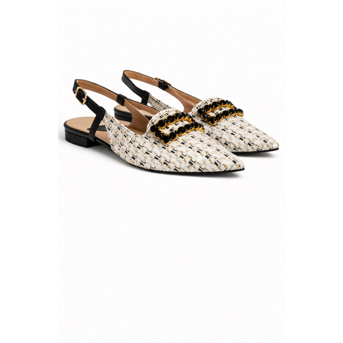 Sandali bassi - applicazione accessorio - tacco 2,5 cm