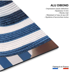 Tableau rayure azur Tableau alu Dibond