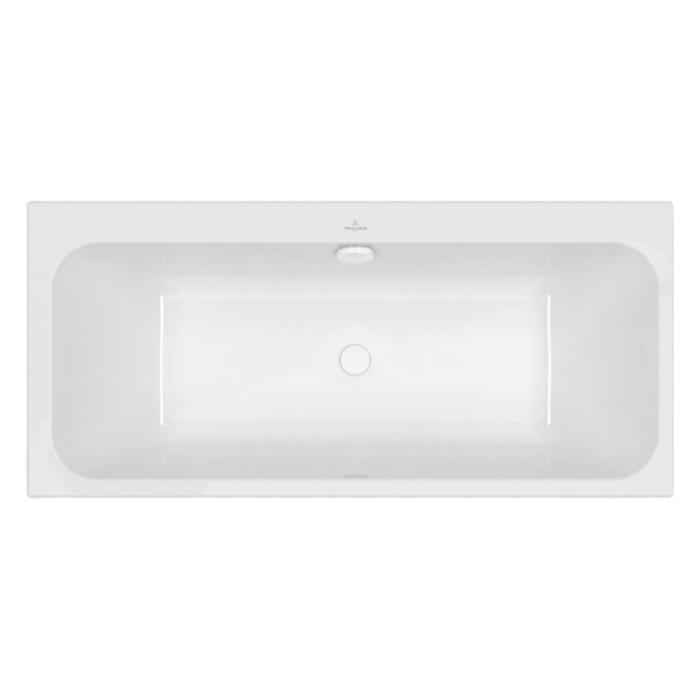 Baignoire droite 180 x 80 VILLEROY & BOCH Architectura + Vidage de baignoire WIRQUIN blanc