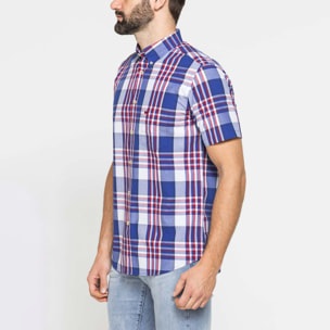 CAMICIA A MANICA CORTA IN COTONE CON FANTASIA