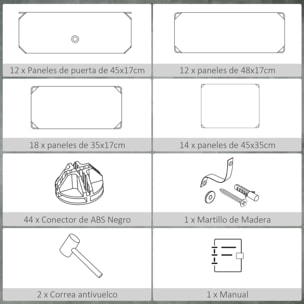 Zapatero Modular Cubos de Plástico Armario Modular para Zapatos con 12 Cubos con Puerta Diseño Bricolaje para Entrada Dormitorio Negro