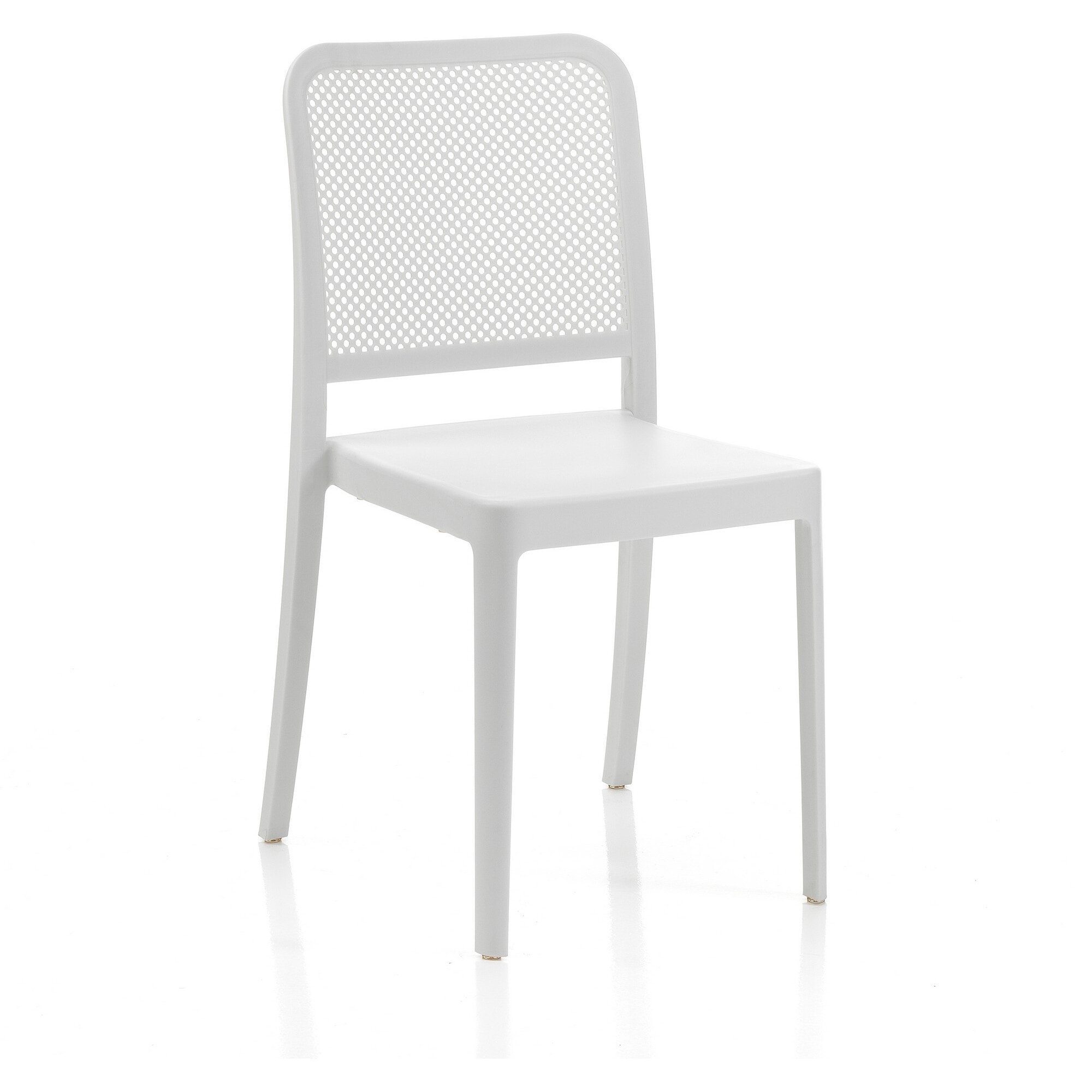 Tomasucci lot de 4 chaises d'intérieur/extérieur BLANC SABINE