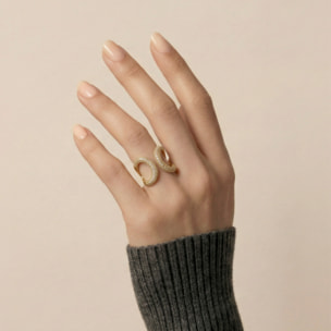 Anillo Rudma acabado oro amarillo 18k