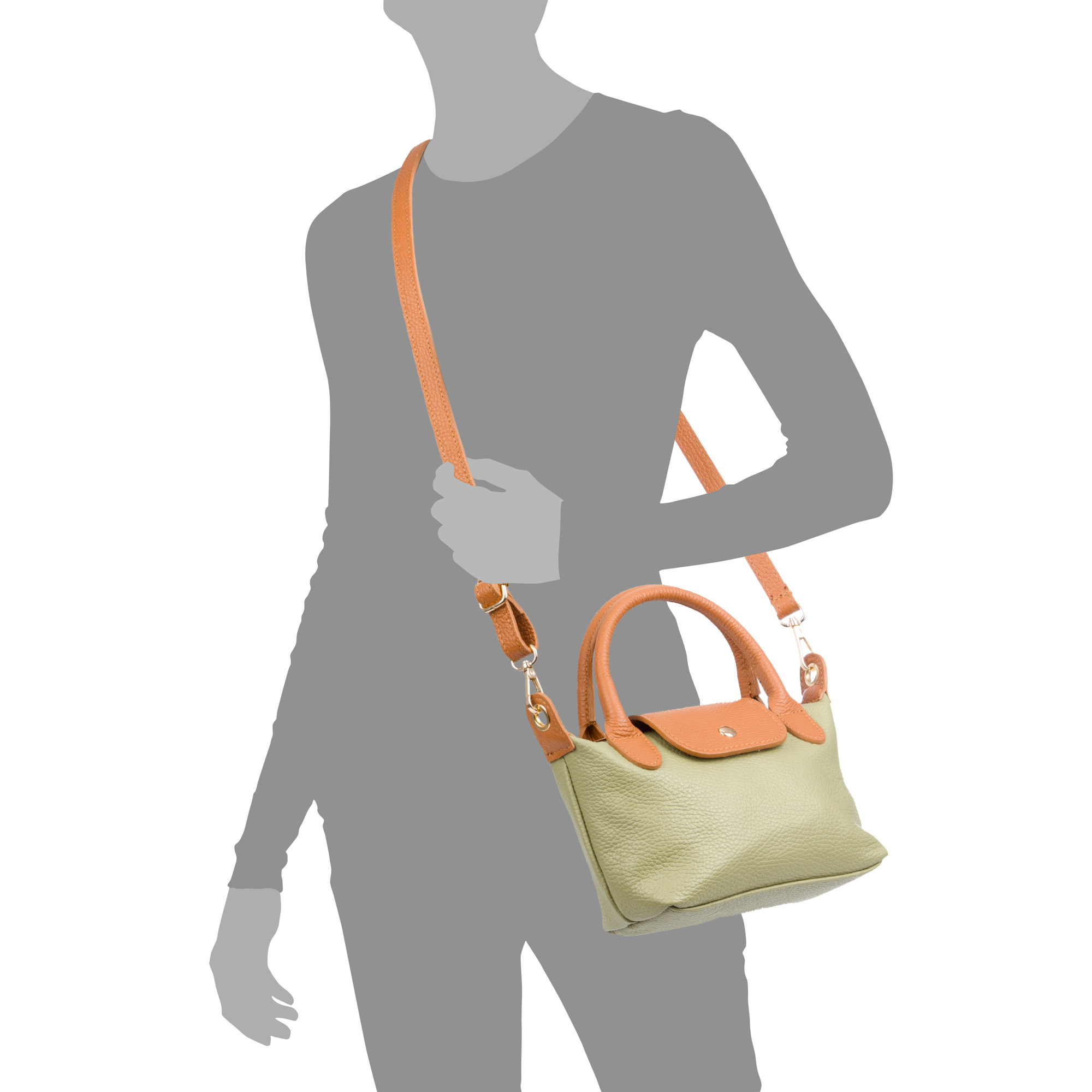 Baucina Borsa a mano Donna. Pelle autentica Dollaro.