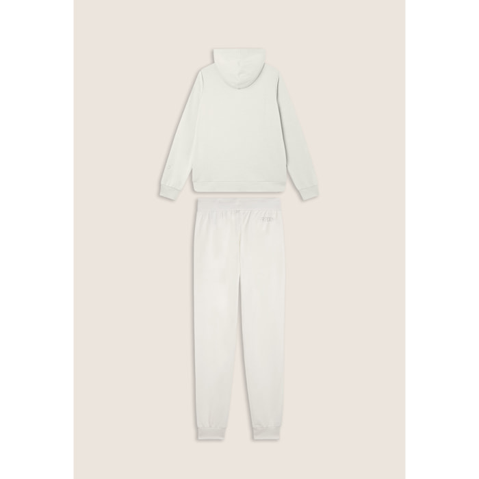 Tuta donna in French Terry Modal con zip e cappuccio
