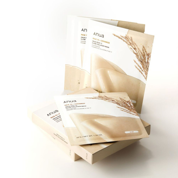 Rice 70 Glow - Masque Hydrogel Éclat 4x38g