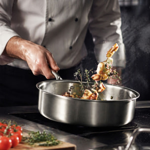 Sauteuse acier inoxydable 24cm - fait en France - tous feux TRIPLY
