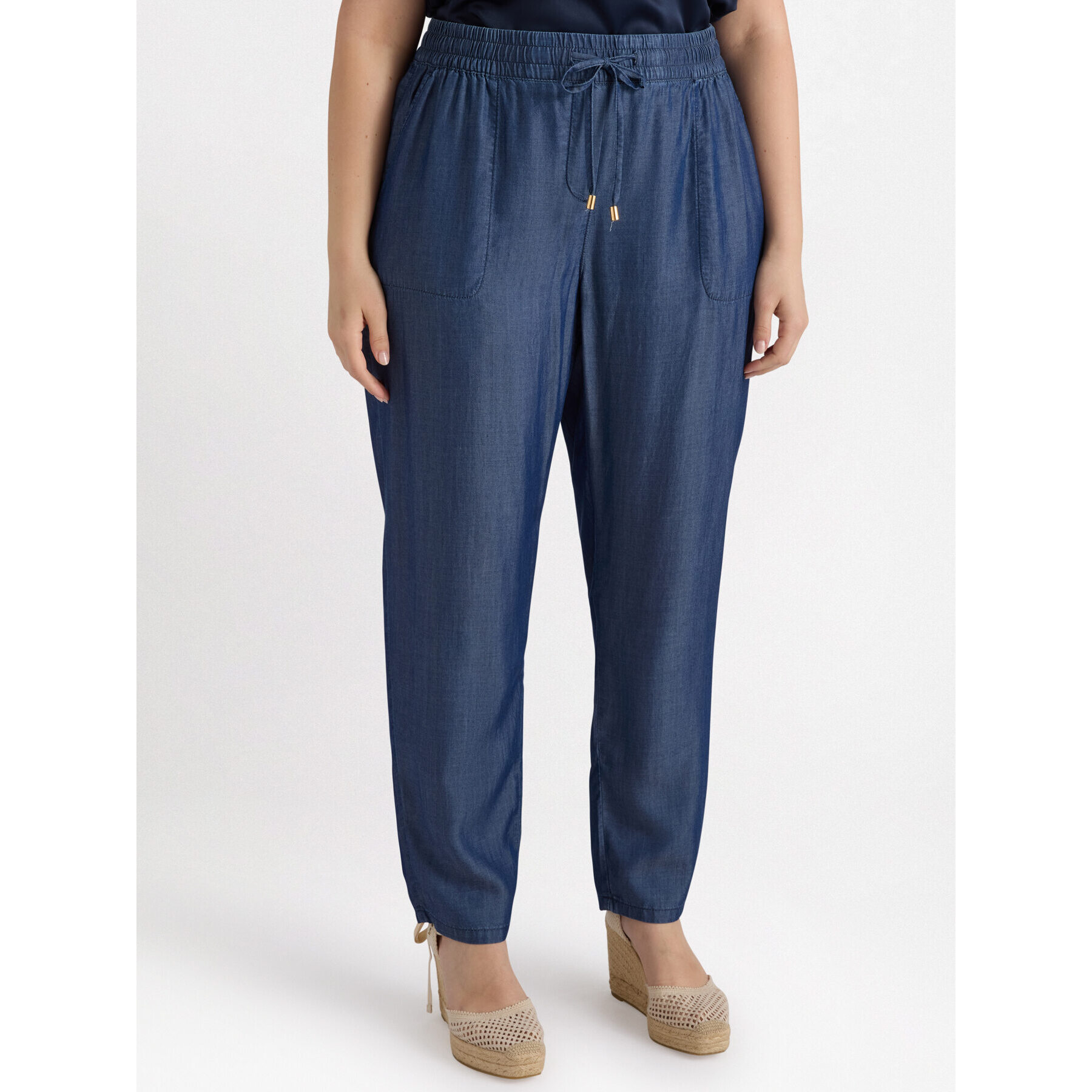 Fiorella Rubino - Vaqueros modelo jogger con fibras de TENCEL™ - Azul