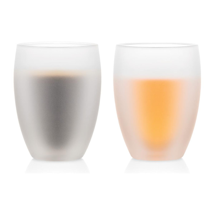PAVINA: 2 Verres à double paroi PAVINA recouverts de silicone 0.35 l, 12 oz 0.35 L