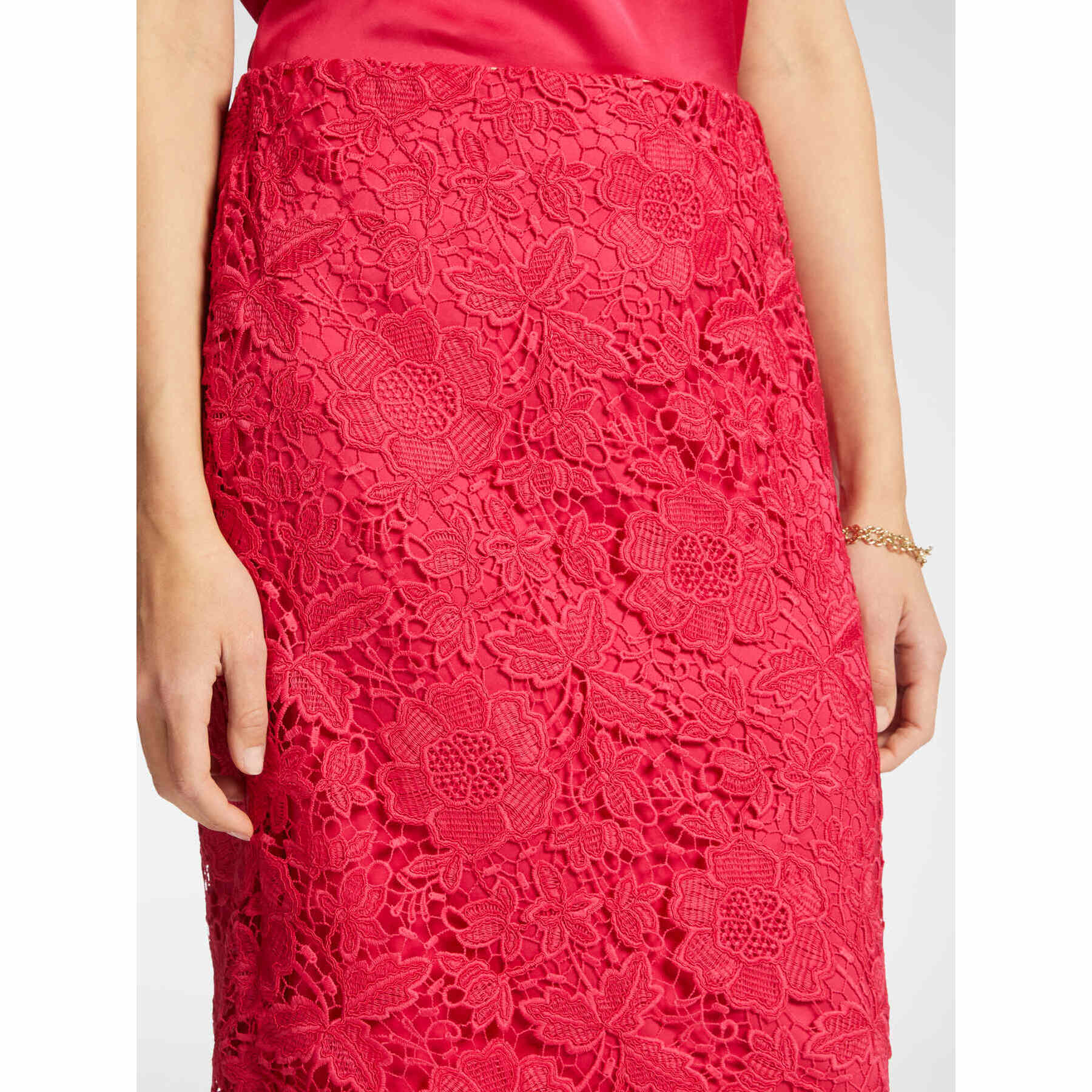 Elena Mirò - Falda de encaje - Rojo
