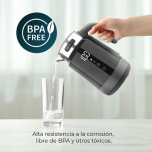 Hervidor De Agua de 1,7L Eléctrico ThermoSense 600 Touch Black. 2200W, Libre De