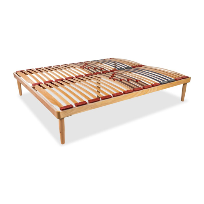 Rete a doghe in faggio mod. DynActive mis. 140x190 con doghe ammortizzate e basculanti
