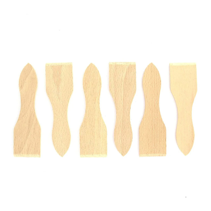 Lot de 6 spatules à raclette en bois 13 cm Fackelmann Wood Edition