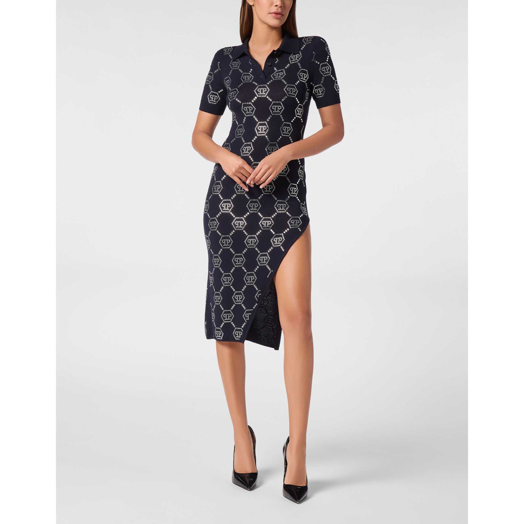 PHILIPP PLEIN Vestido de punto MONOGRAM