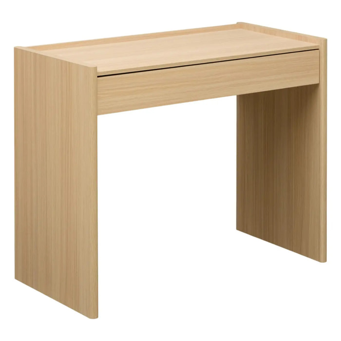 Bureau John rectangulaire 50x100cm 1 tiroir beige