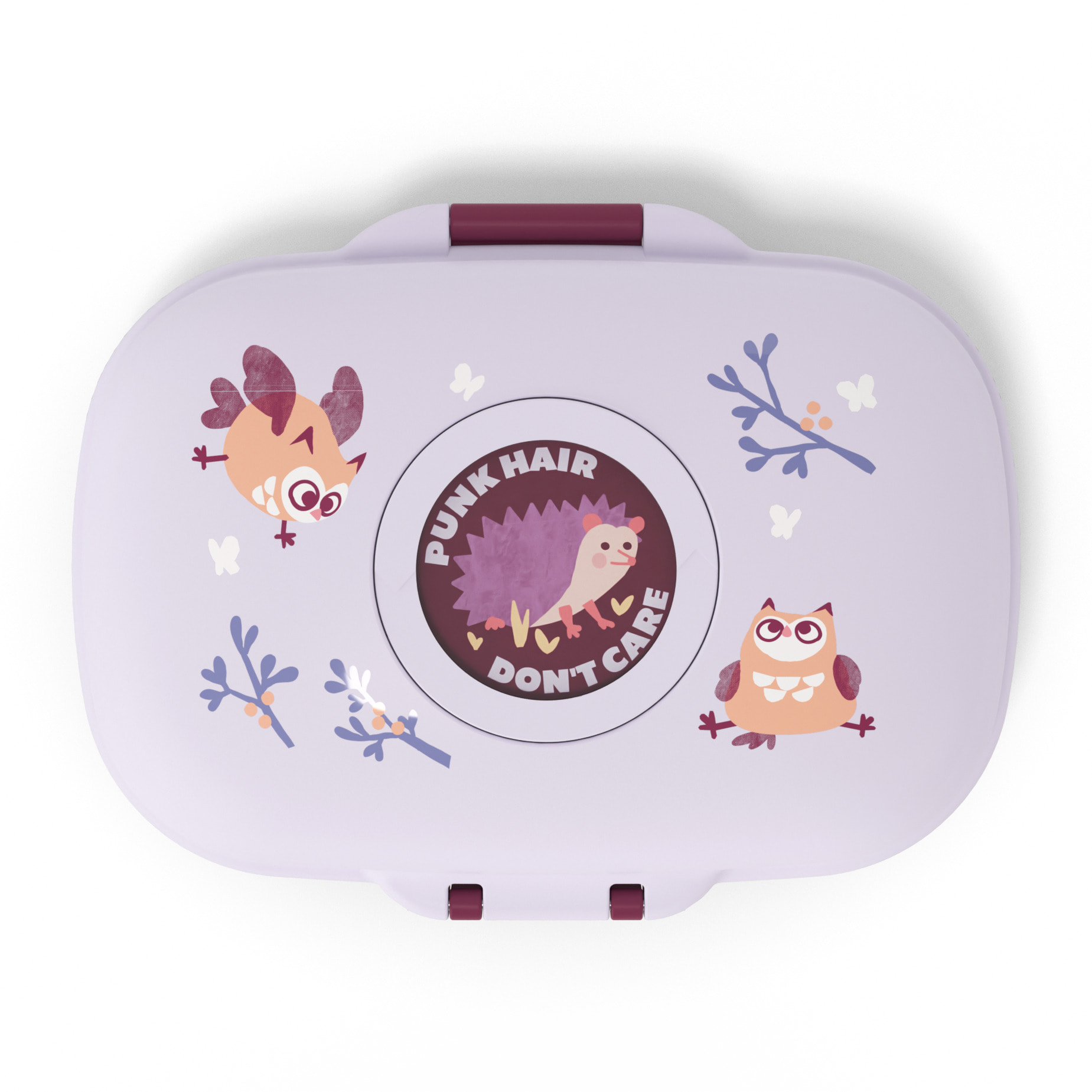 Boîte à goûter enfant Gram 600ml Violet Chouette