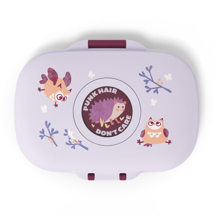 Boîte à goûter enfant Gram 600ml Violet Chouette