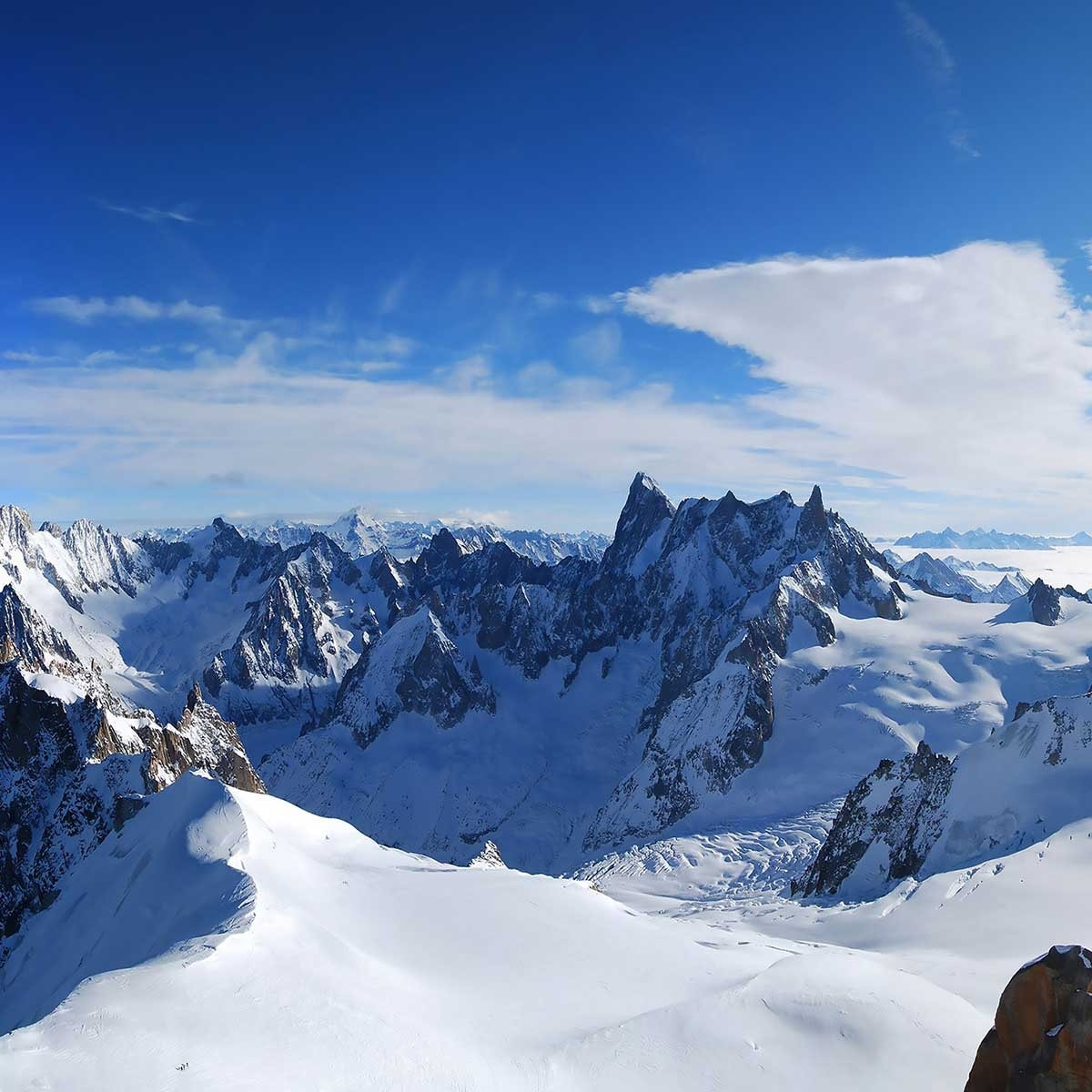 Tableau panorama du mont blanc Toile imprimée