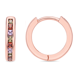 Pendientes Ulanbu acabado oro rosa 18k