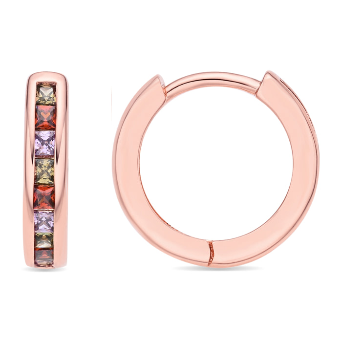 Pendientes Ulanbu acabado oro rosa 18k