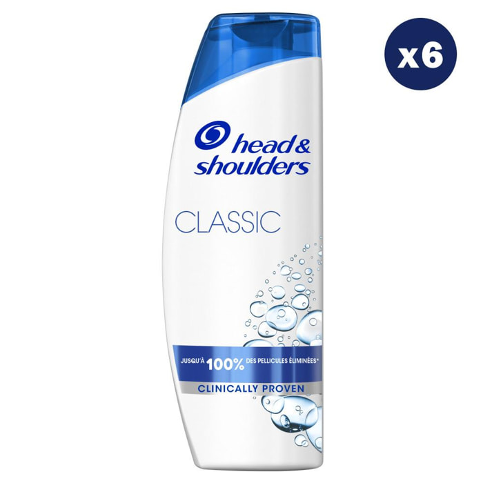6 Shampoings Classic 500ml, Head & Shoulders